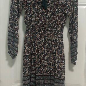 Knox Rose Green and Blue Long Sleeve Sundress size‎ Small